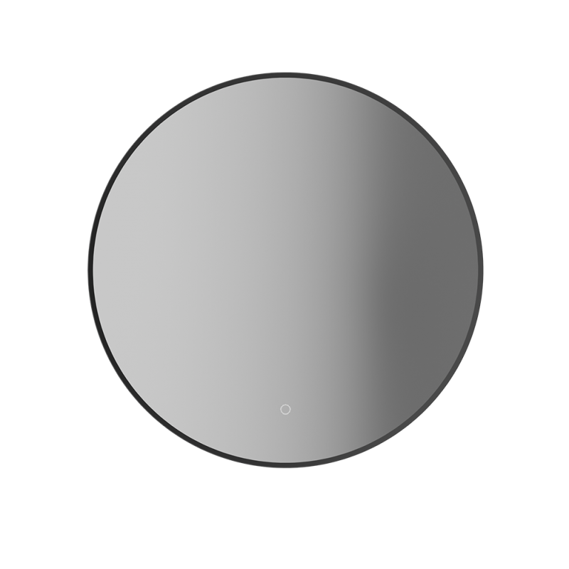 Rubi Miro 24" Round Backlit LED Mirror Matte Black – RMI2424BK
