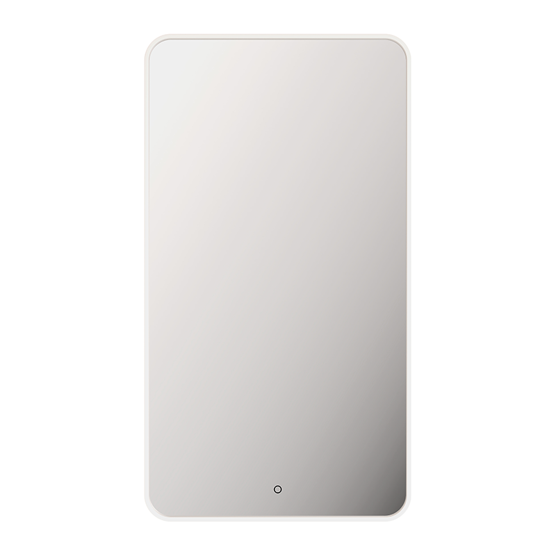 Rubi MIRO Framed LED Mirror Antifog 20" X 35" Backlit Rectangular White - RMI4889RBAWH