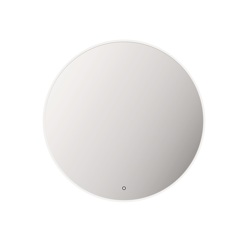 Rubi MIRO Framed LED Mirror 26" X 26" Backlit Round White - RMI66BWH