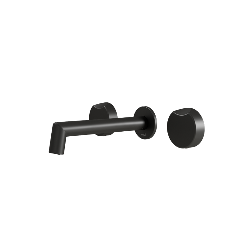 Rubi Moon Wall Mount Lav. Faucet With Push Drain Matte Black - RMO17BK