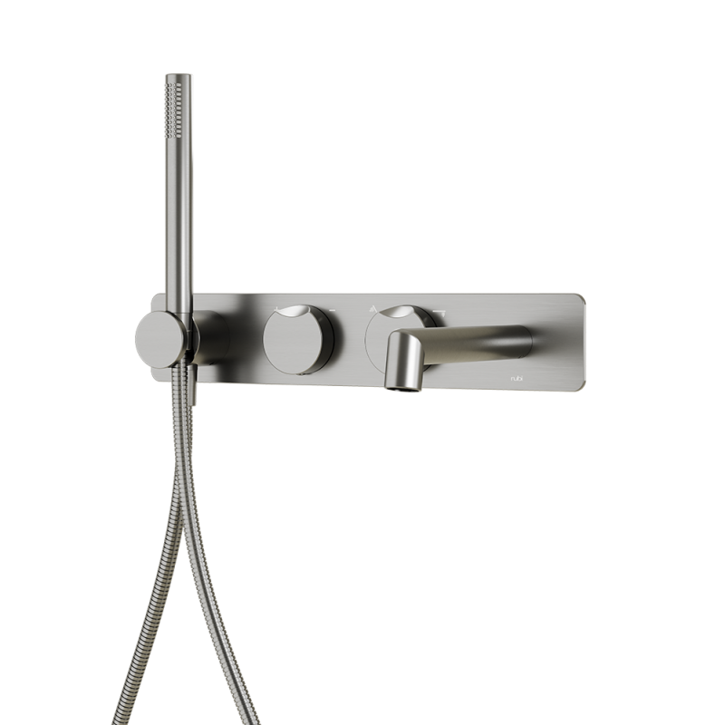 Rubi Moon Wall Mount Tub Faucet Stainless Steel - RMO32DIX