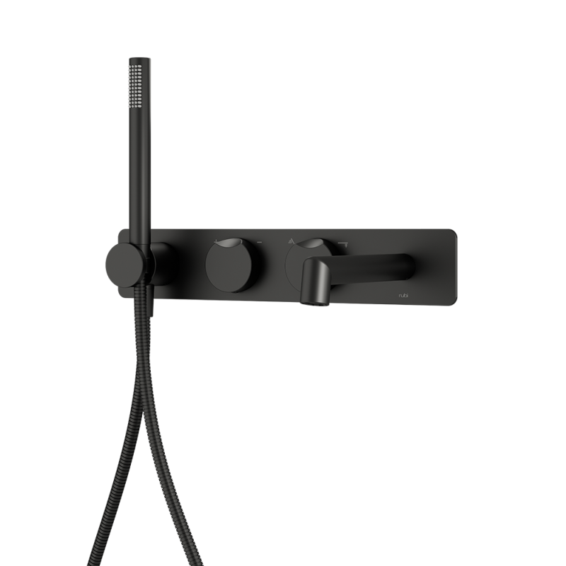 Rubi Moon Wall Mount Tub Faucet Matte Black - RMO32DBK