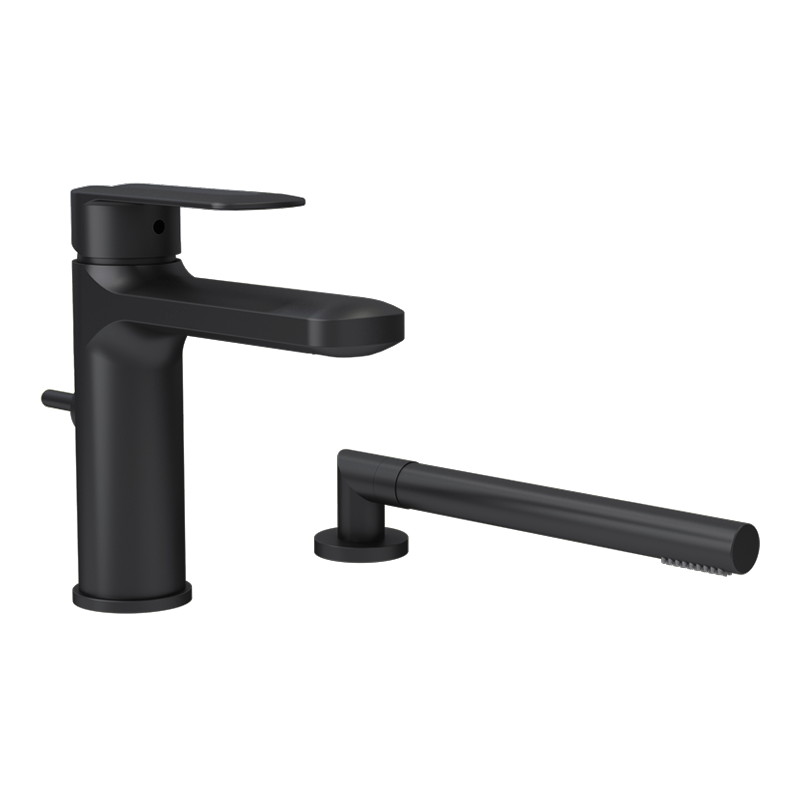 Rubi Myrto Deck Mount Tub Faucet Matte Black - RMY22DBK