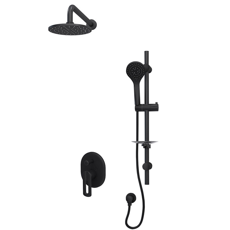 Rubi Myrto Pressure Balance Two Function Shower System Matte Black - RMY715-1BK