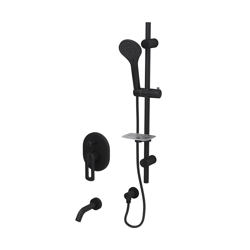 Rubi Myrto Pressure Balance Shower and Tub System Matte Black - RMY79K02BK