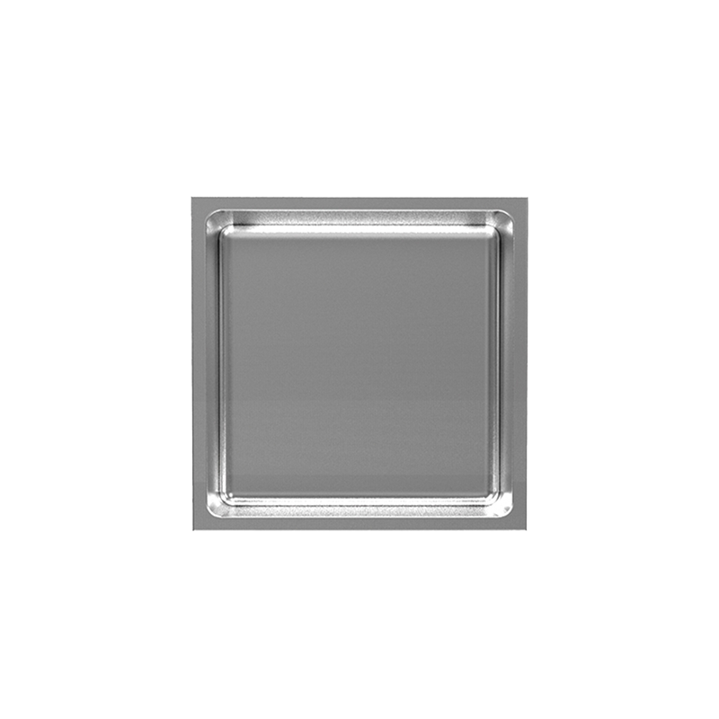 Rubi Nikia Recessed Niche 12" X 12" Radius Corners Stainless Steel Finish - RNK12R-IB