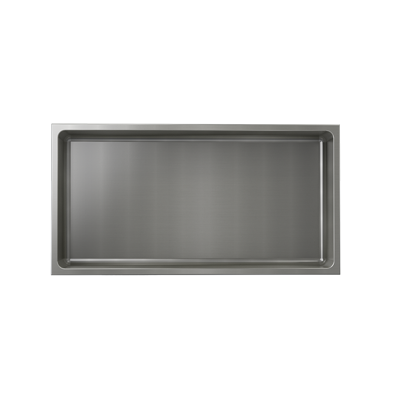 Rubi Nikia Recessed Niche 12" X 24" Radius Corners Stainless Steel Finish - RNK24R-IB