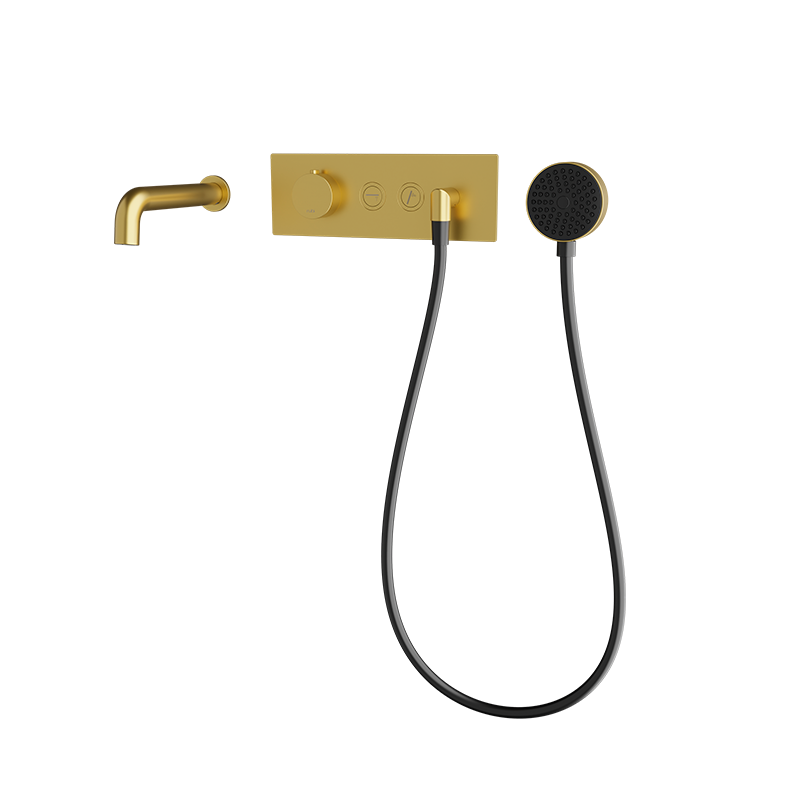 Rubi ON Wall Mount Tub Faucet Brushed Gold - RON32OR