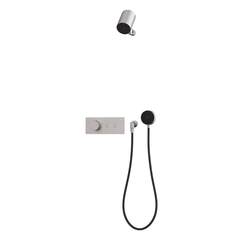Rubi ON Thermostatic Two Function Shower System Stainless Steel - RON851IX