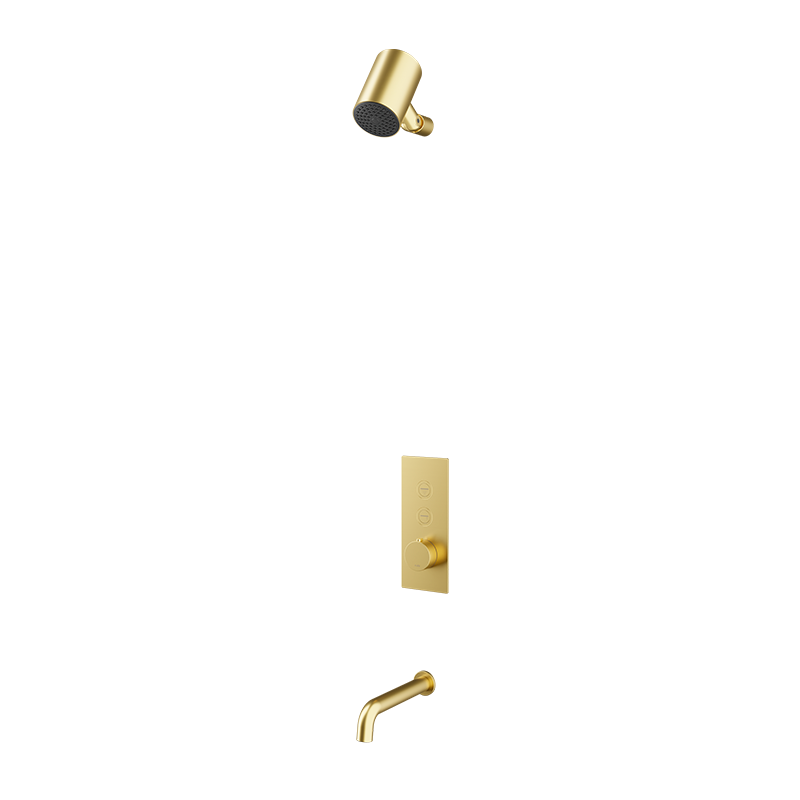 Rubi ON Thermostatic Shower and Tub System Brushed Gold - RON831OR