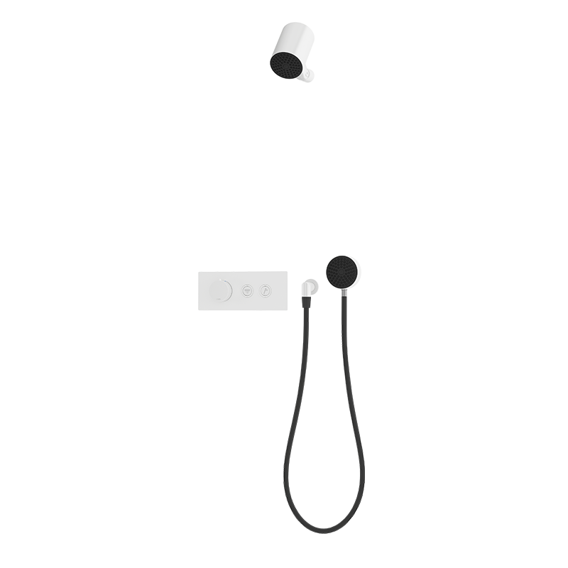Rubi ON Thermostatic Two Function Shower System White - RON851WH