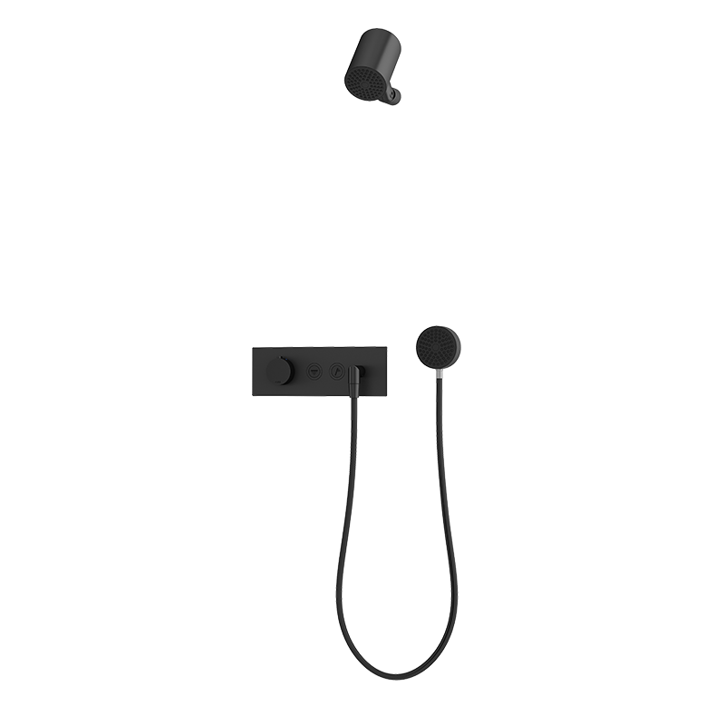 Rubi ON Thermostatic Two Function Shower System Matte Black - RON852BK