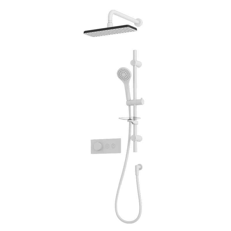 Rubi ON Thermostatic Two Function Shower System White - RON854WH