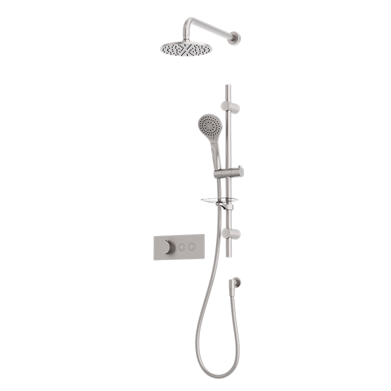 Rubi ON Thermostatic Two Function Shower System Stainless Steel - RON855IX