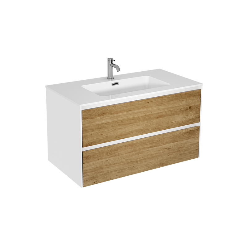 Rubi Aria 36" Wall Hung Vanity w. Integrated Sink Oak – RTO8942KOK