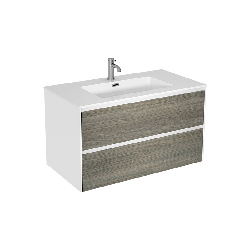 Rubi Aria 36" Wall Hung Vanity w. Integrated Sink Ash – RTO8942KAS