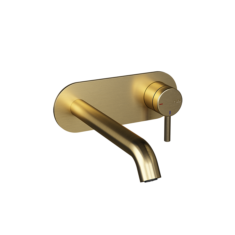 Rubi Vertigo Wall Mount Lav. Faucet Without Drain Brushed Gold - RVT17WDOR