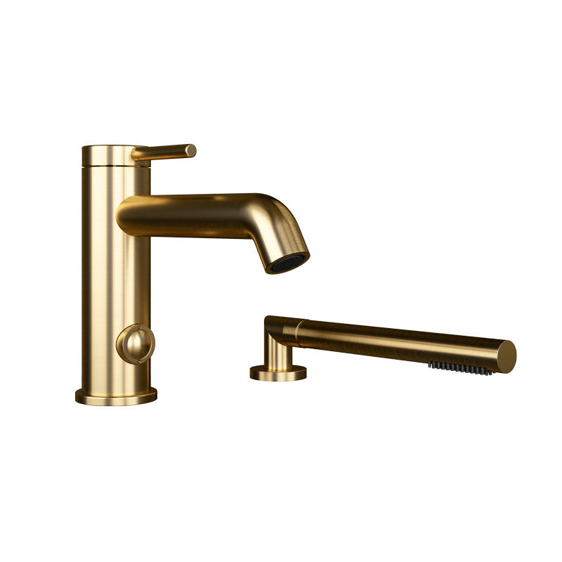 Rubi Vertigo Deck Mount Tub Faucet Brushed Gold - RVT22DOR