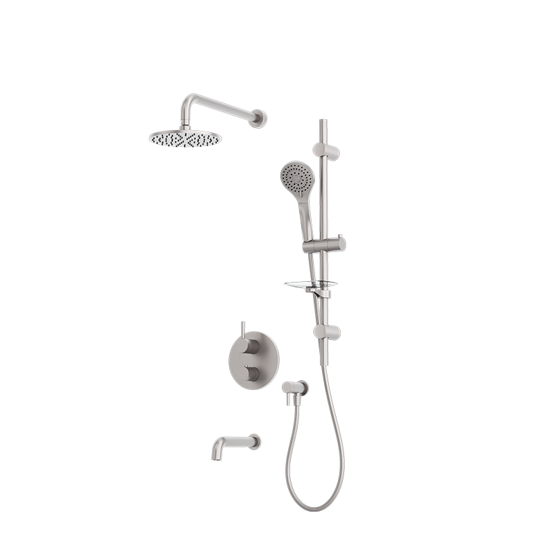 Rubi Vertigo Thermostatic Shower and Tub System Stainless Steel - RVT813BIX
