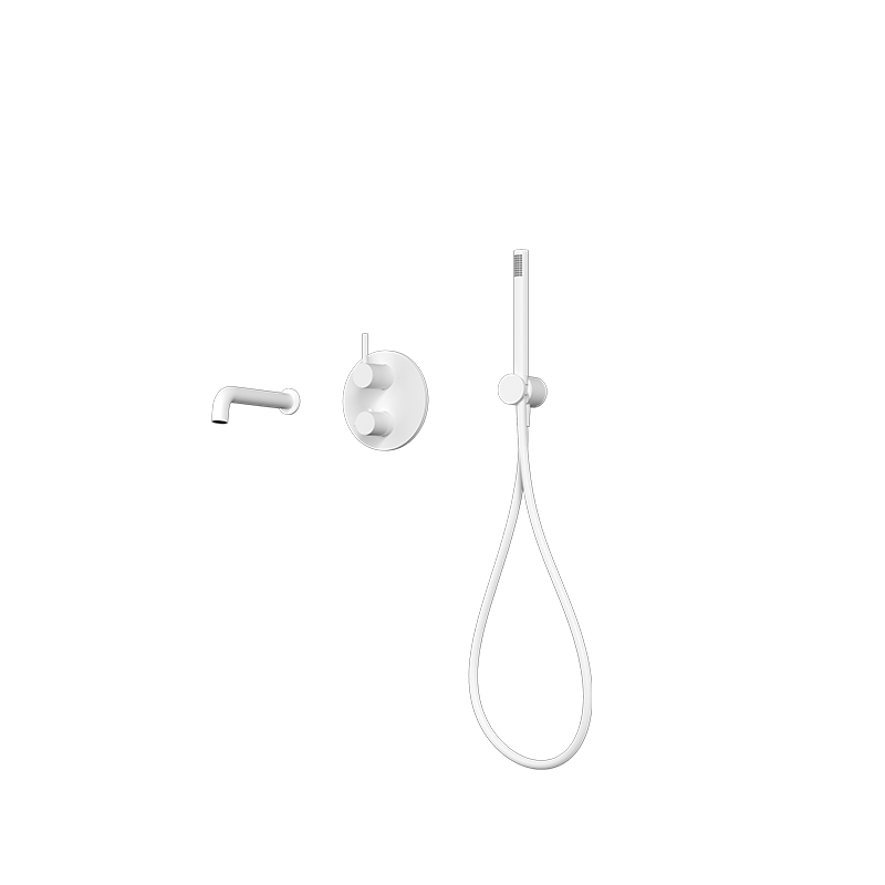 Rubi Vertigo Wall Mount Thermostatic Tub Faucet White - RVT841WH