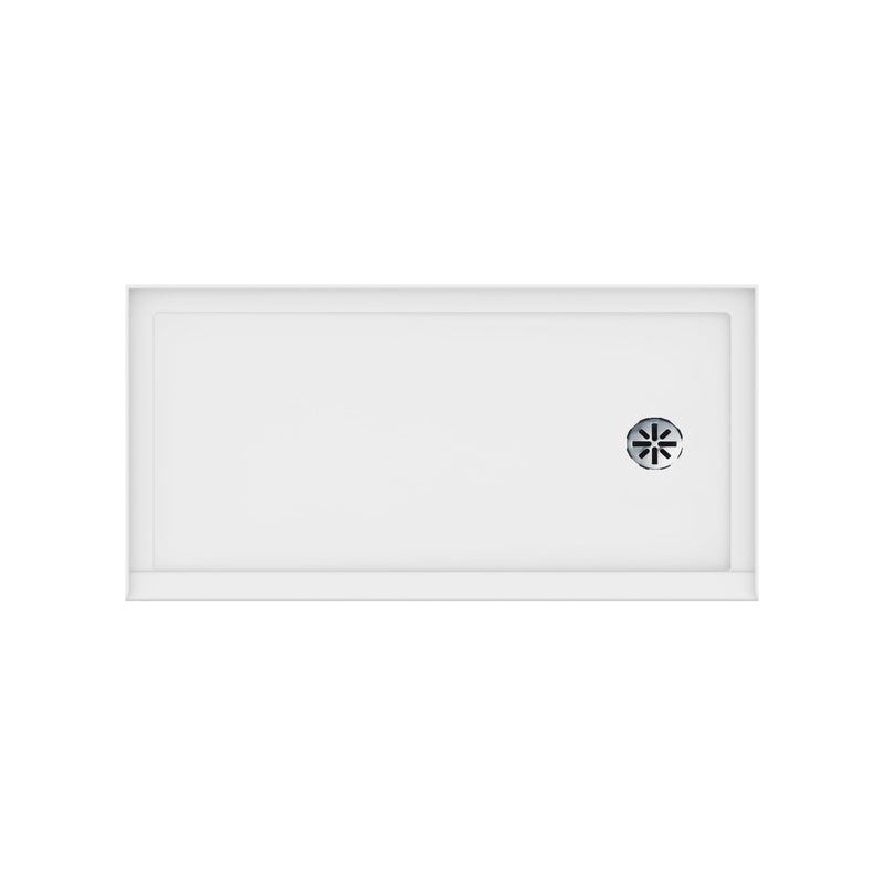 Neptune Entrepreneur Impact 6030 Acrylic Alcove Shower Base in White with Right Drain – 220001-501-001-002