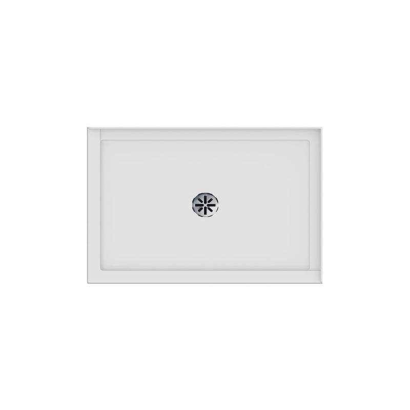 Neptune Entrepreneur Impact 4832 Acrylic Right Corner Shower Base in White with Center Drain – 220003-503-001-000