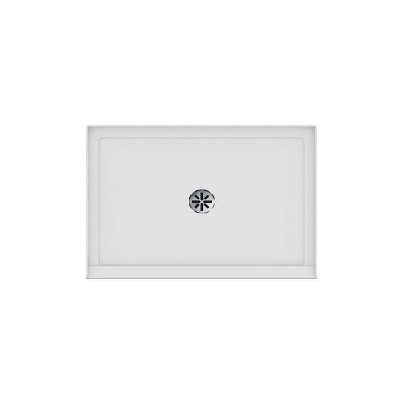 Neptune Entrepreneur Impact 4832 Acrylic Alcove Shower Base in White with Center Drain – 220003-501-001-000