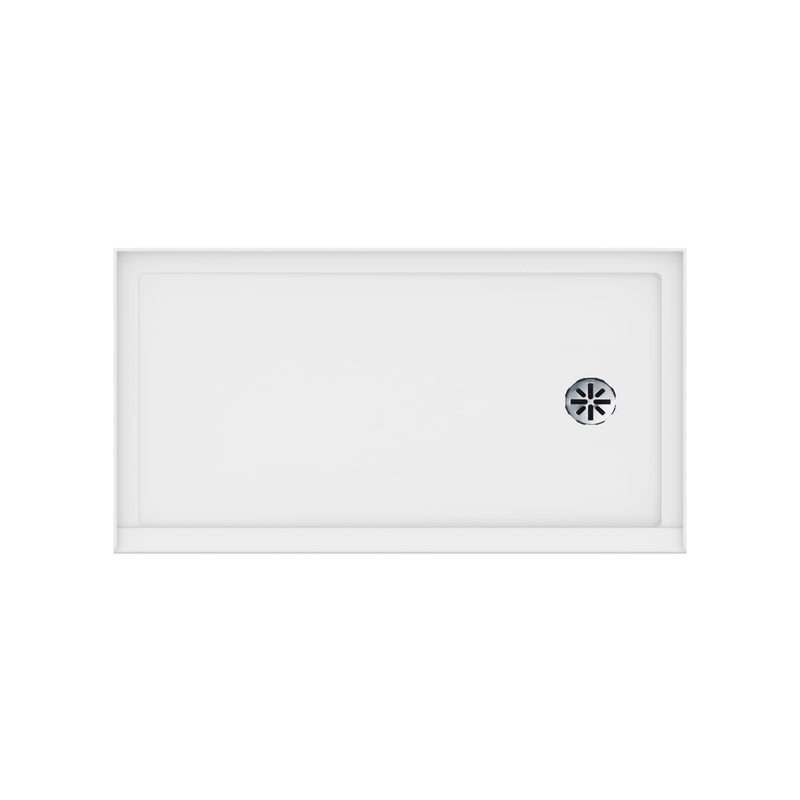 Neptune Entrepreneur Impact 6032 Acrylic Alcove Shower Base in White with Right Drain – 220005-501-001-002