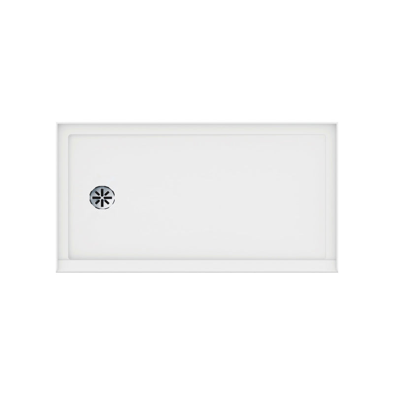 Neptune Entrepreneur Impact 6032 Acrylic Alcove Shower Base in White with Left Drain – 220005-501-001-001