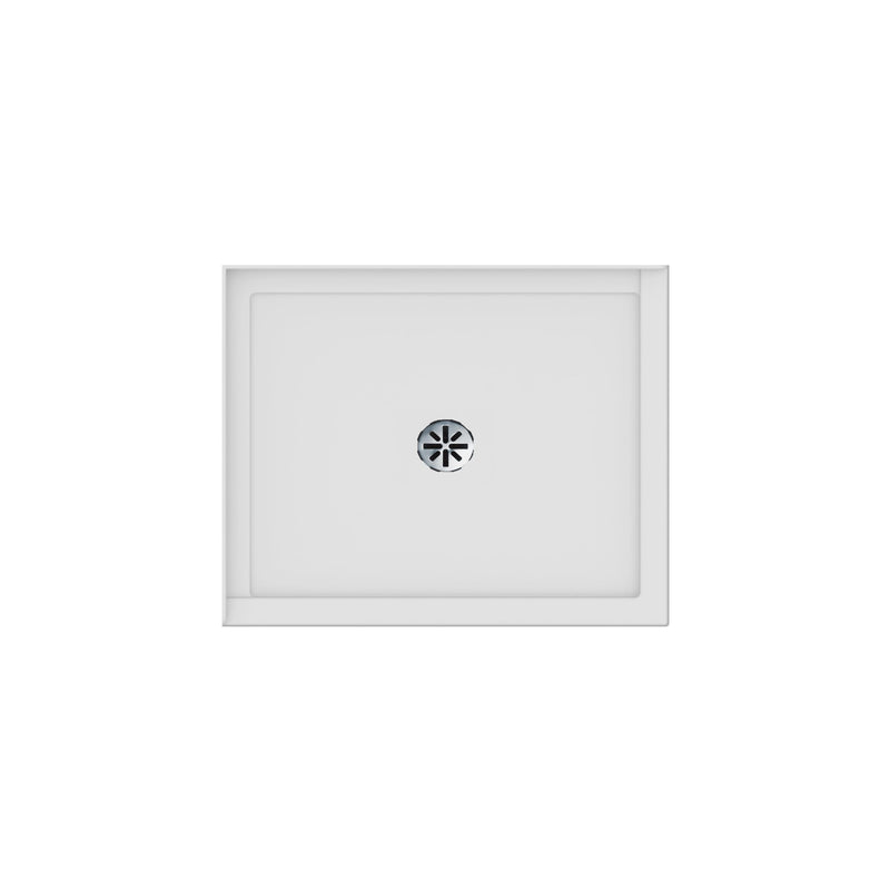 Neptune Entrepreneur Impact 4234 Acrylic Left Corner Shower Base in White with Center Drain – 220007-502-001-000