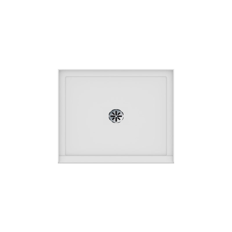 Neptune Entrepreneur Impact 4234 Acrylic Alcove Shower Base in White with Center Drain – 220007-501-001-000