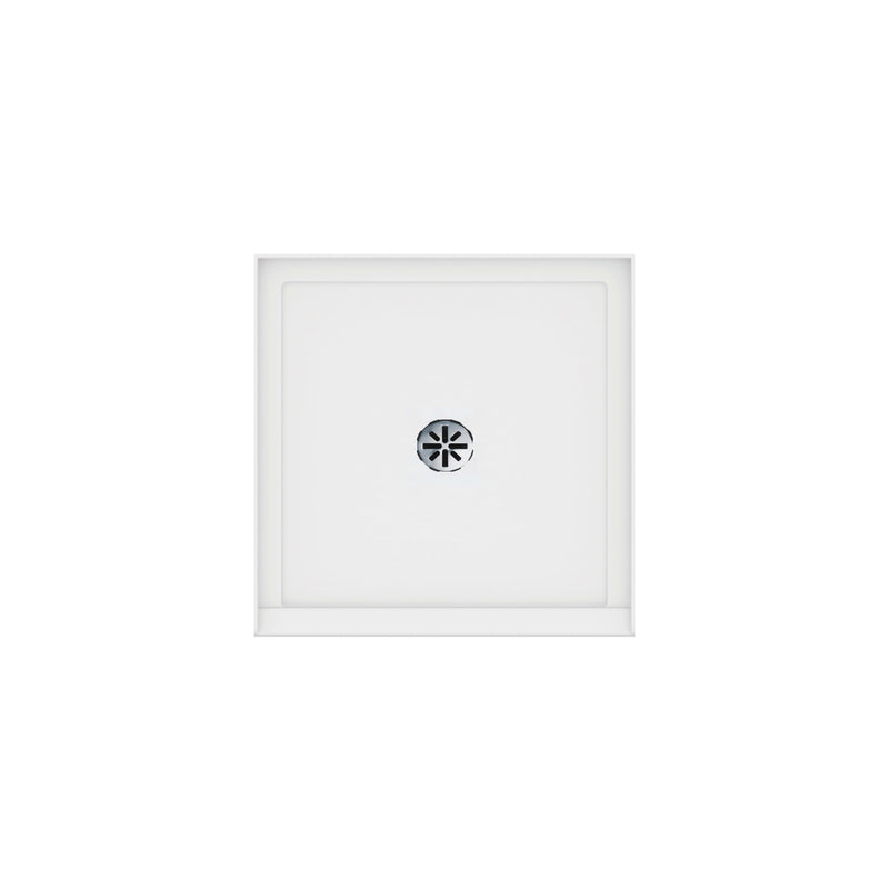 Neptune Entrepreneur Impact 3636 Acrylic Alcove Shower Base in White with Center Drain – 220009-501-001-000