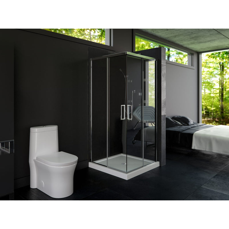 Neptune Entrepreneur Impact 3636 Acrylic Alcove Shower Base in White with Center Drain – 220009-501-001-000