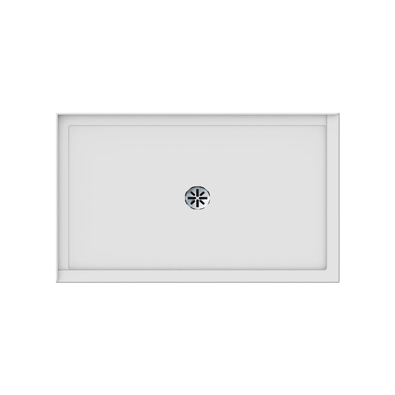 Neptune Entrepreneur Impact 6036 Acrylic Left Corner Shower Base in White with Center Drain – 220013-502-001-000