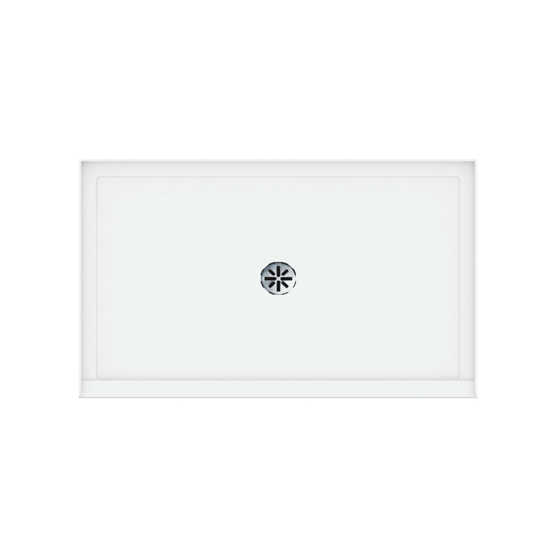 Neptune Entrepreneur Impact 6036 Acrylic Alcove Shower Base in White with Center Drain – 220013-501-001-000