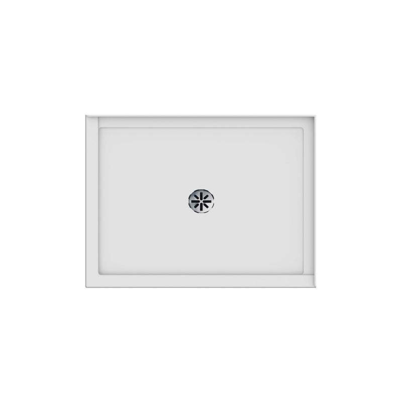 Neptune Entrepreneur Impact 4836 Acrylic Right Corner Shower Base in White with Center Drain – 220011-503-001-000