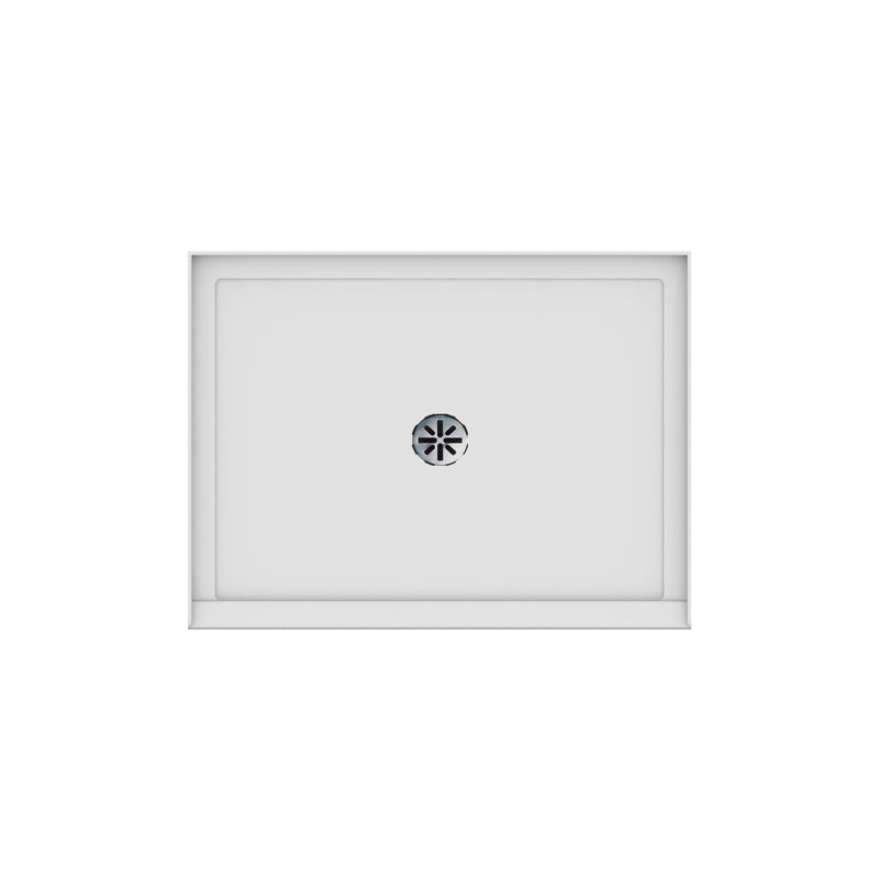 Neptune Entrepreneur Impact 4836 Acrylic Alcove Shower Base in White with Center Drain – 220011-501-001-000