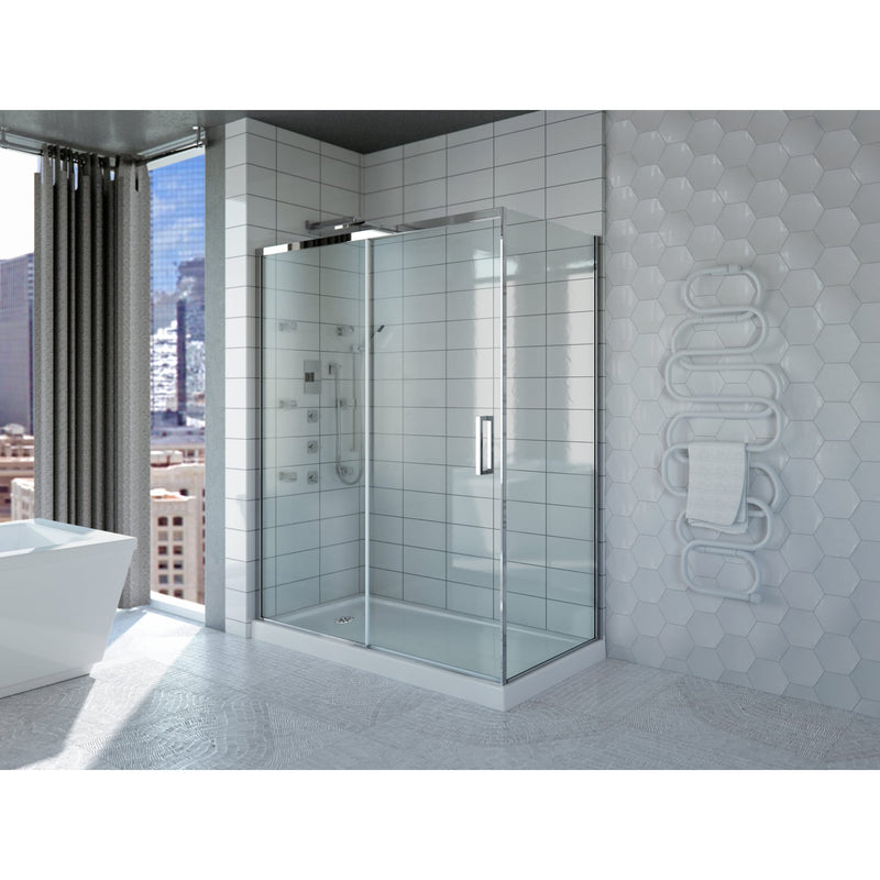 Neptune Entrepreneur Impact 6036 Acrylic Left Corner Shower Base in White with Center Drain – 220013-502-001-000