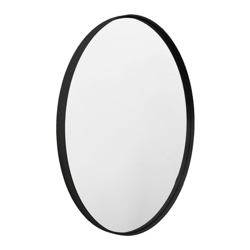 Pearl Isla 30" Framed Round Bathroom Mirror Matte Black - GDI30-BK