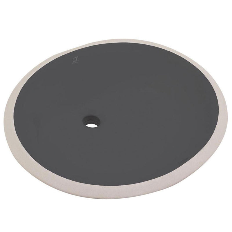 Pearl KASU-C Corvus Black Round Undermount Bathroom Sink - GBC1714BL