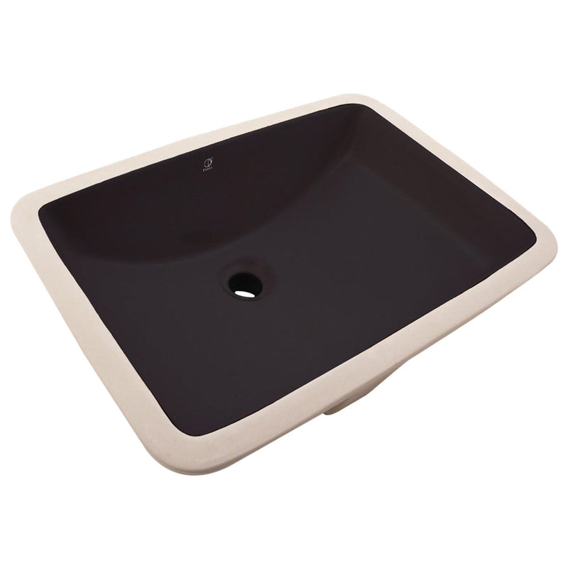 Pearl KASU-SC Corvus Black Rectangle Undermount Bathroom Sink - GBC216BL