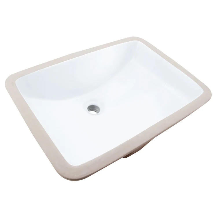 Pearl Kato RYKER-21 Shiro White Rectangle Undermount Bathroom Sink - GKC932
