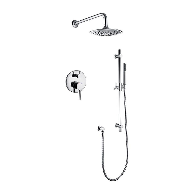Pearl Madison II Shower Set 5 Pressure Balance Shower Faucet Rain Shower and Hand Shower Chrome GBBM-SET5-B