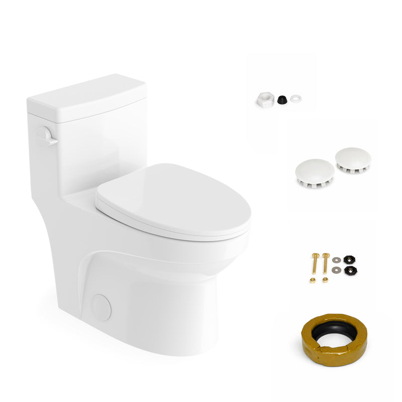 Neptune Adams ADA 4.8L Side Flush One-Piece Toilet in White – 220405-000-264-000