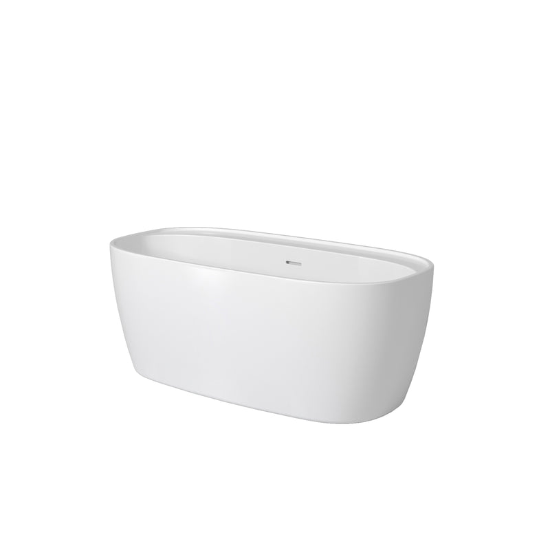 Neptune Alaro 5528 Acrylic Freestanding Center Drain Bathtub in White – 220417-000-001-000