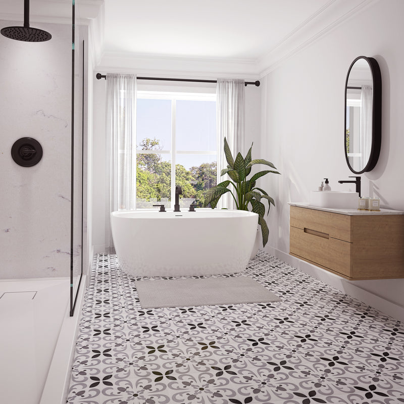 Neptune Alaro 5528 Acrylic Freestanding Center Drain Bathtub in White – 220417-000-001-000