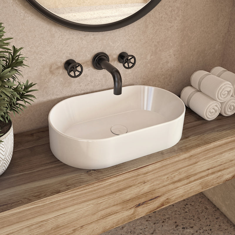 Neptune Galerie Alta Oval Ceramic Sink in White – 220385-000-264-000