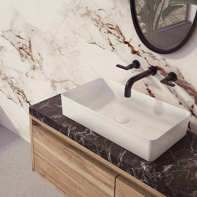 Neptune Galerie Alta Rectangular Ceramic Sink in White – 220386-000-264-000
