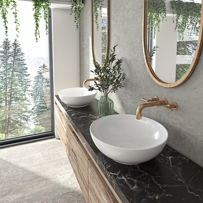 Neptune Galerie Alta Round Ceramic Sink in White – 220384-000-264-000