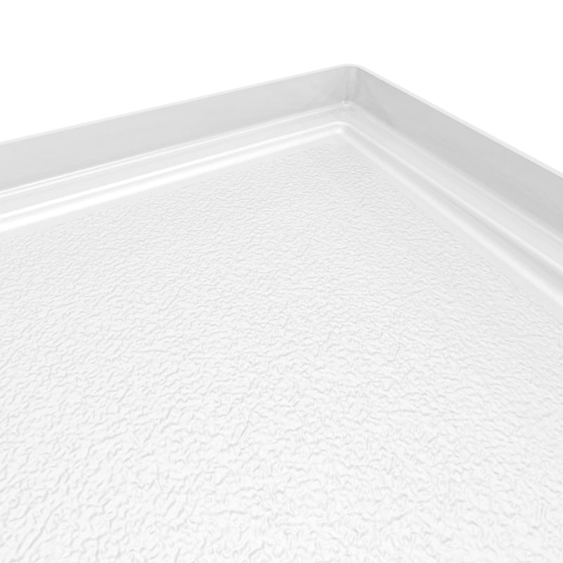 Neptune Entrepreneur Aspire 6238 AcrylX™ Alcove Shower Base in White with ABS Linear Drain in Chrome – 220589-140-002-100